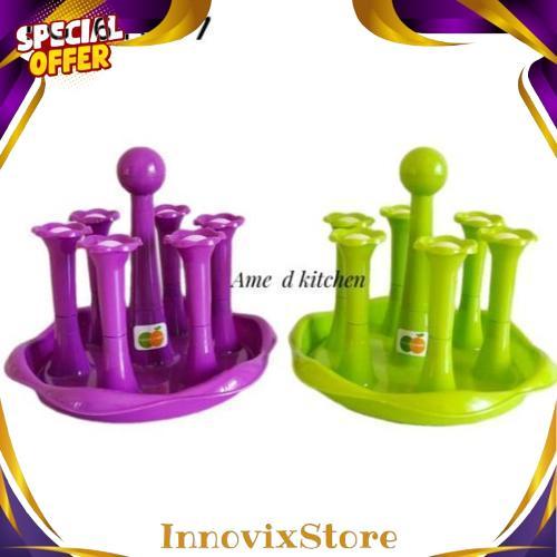 Terlaris Tempat Gelas 6 Pcs Tg 1037 Golden Sunkist