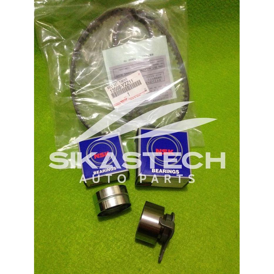 Set Timing Belt & Bearing Tensioner Besar Kecil Lengkap Toyota 2E Starlet Ep71 Kotak Ep81 Kapsul 130