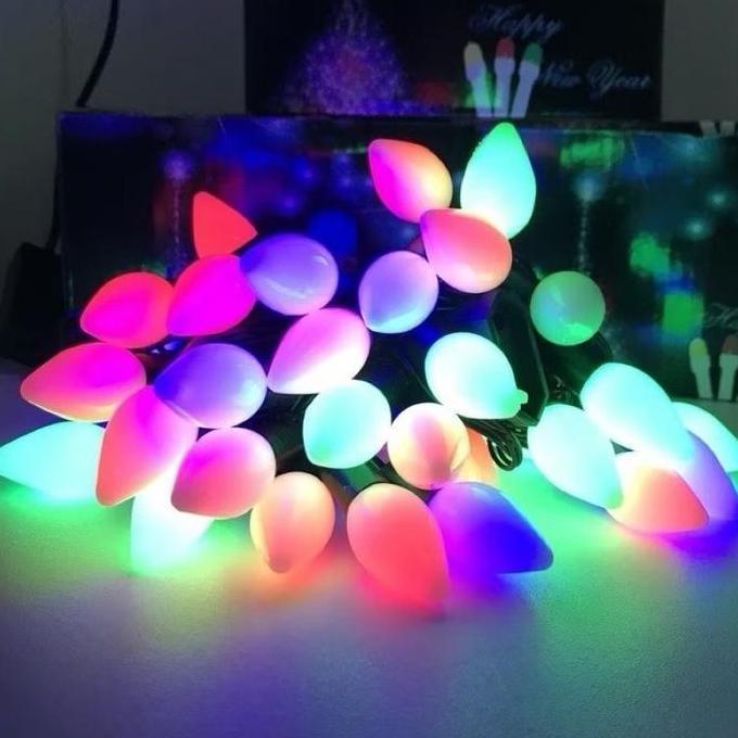 lampu hias /lampu natal bulat +musik LED