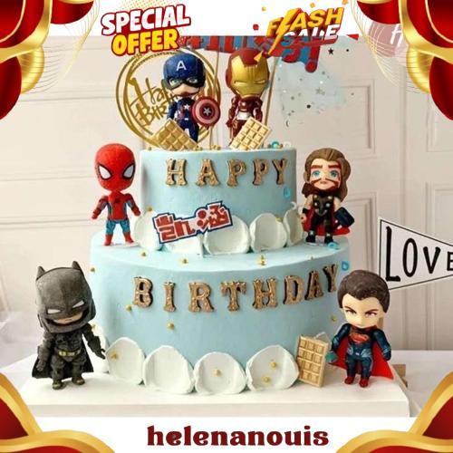 Flash Sale Topper Superhero Avengers Dc Marvell Set Hiasan Kue Super Hero Ironman Superman Batman Ca