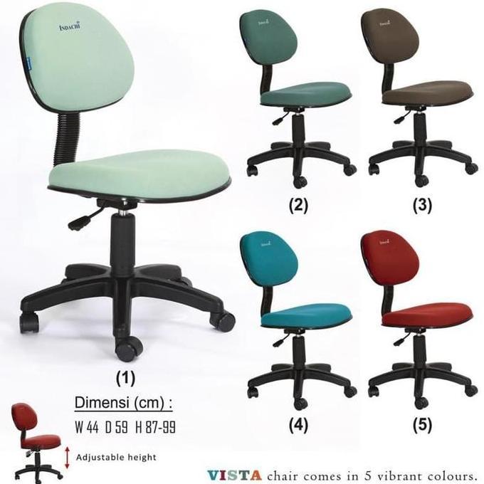 Kursi kerja/ kursi staff/ kursi kantor hidrolik murah| Indachi