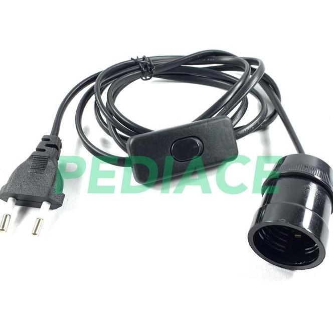 Fitting Lampu Gantung Broco Fitting E27 Dengan Kabel Saklar Onoff