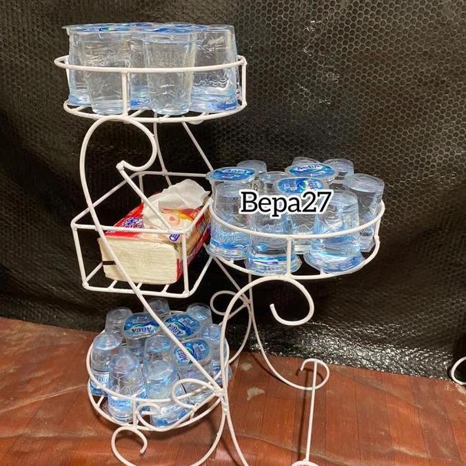 Rak Aqua Lebaran Rak Minuman Lebaran Rak Serbaguna Tempat Aqua Wadah Aqua Gelas Putih