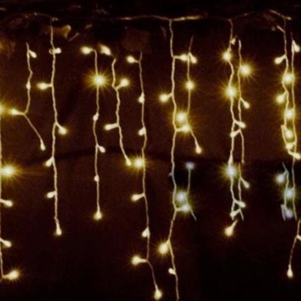 Lampu Natal LED Tirai Warm White