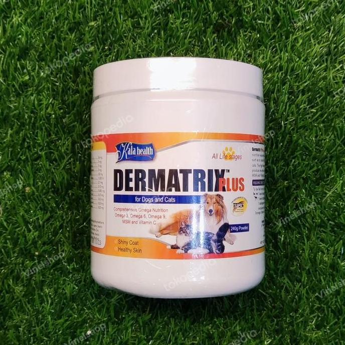 Dermatrix Plus Bubuk Suplement Bulu&Kulit Kucing Anjing 240gt