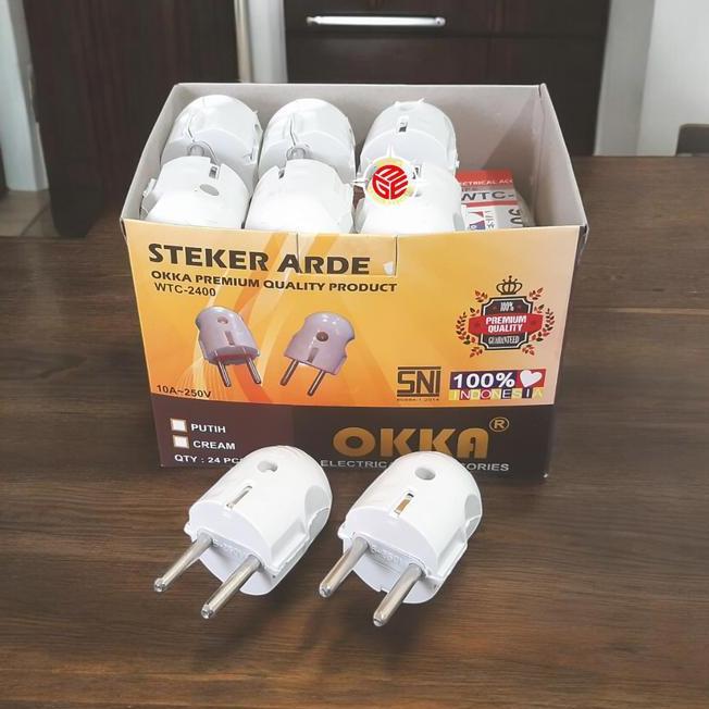 Paket Bundling 24 Pcs Steker Arde Bulat Okka Colokan Steker Bulat Sni