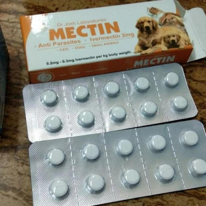 Obat kutu oral mectin invermectin anti parasit 2mg 1strep isi 10