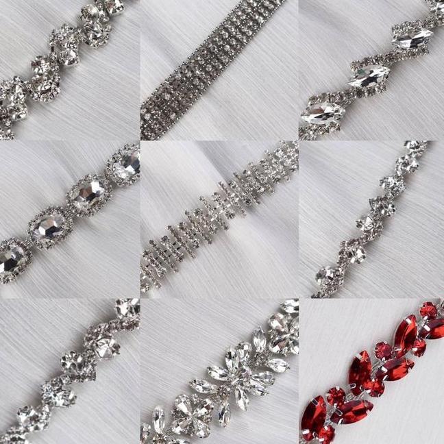 Payet Rangkai Mewah Swarovski Kristal Rhinestone Belt Dal Mix