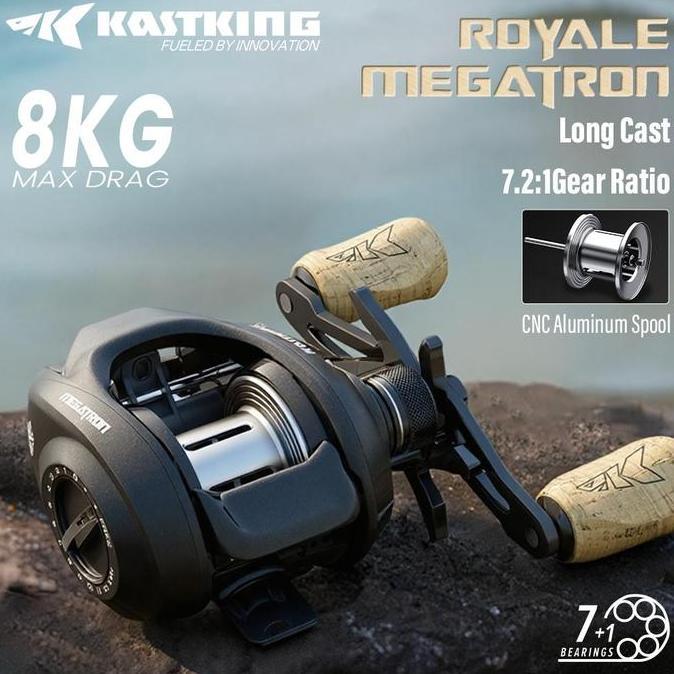[OFFICIAL] KASTKING Royale MegaTron Reel BC Long Cast Reel Pancing Baitcasting Kiri/Kanan, 7.2:1 Ras
