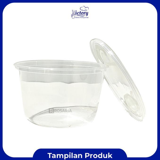 Thinwall Roundbowl 500 Ml Victory Mangkok Bulat Wadah Plastik Bening Food Container Terlaris