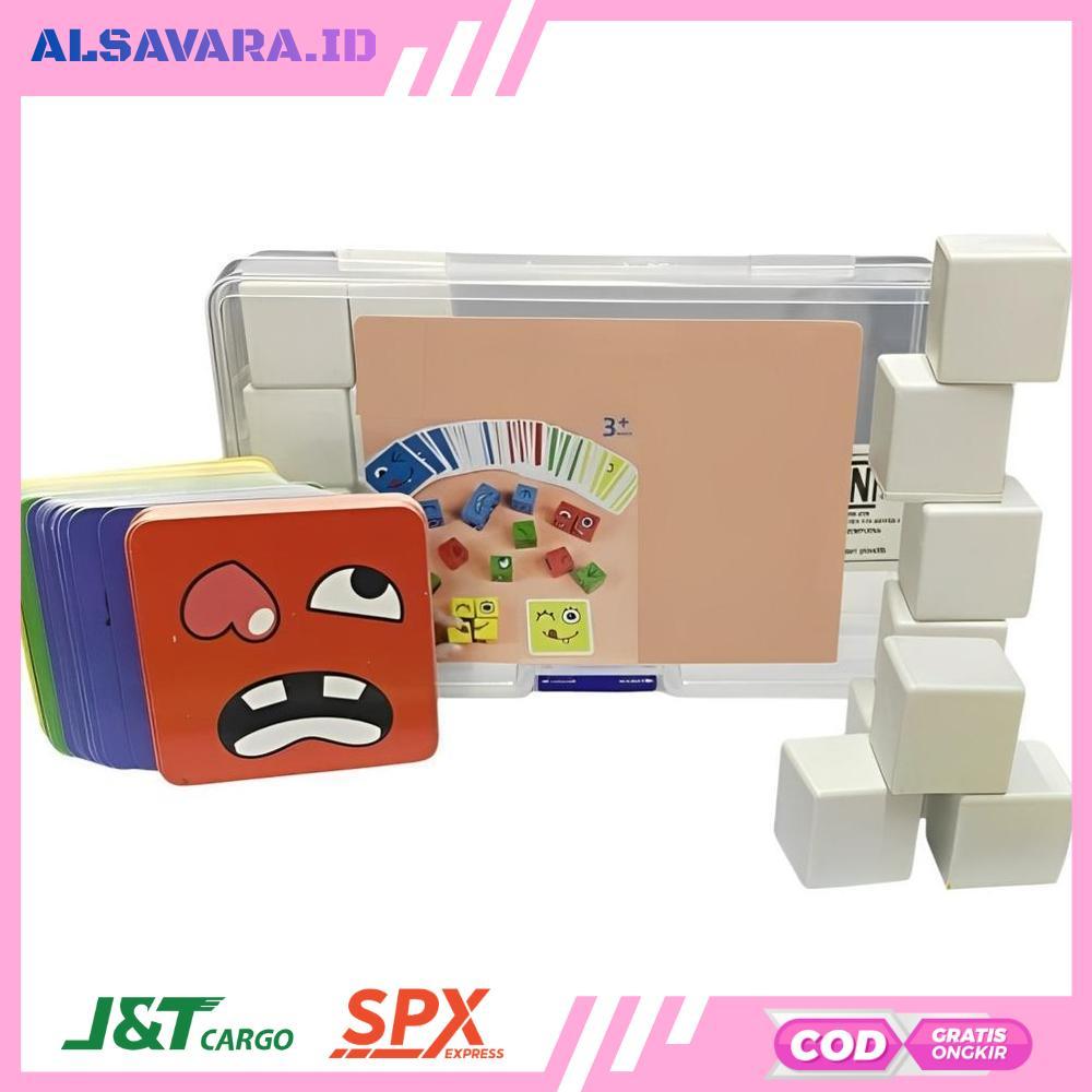 Mainan Dadu Ekspresi Interaktif Multipemain Tebak Ekspresi Wajah Dadu Tebak Bersama Teman - RO30-031