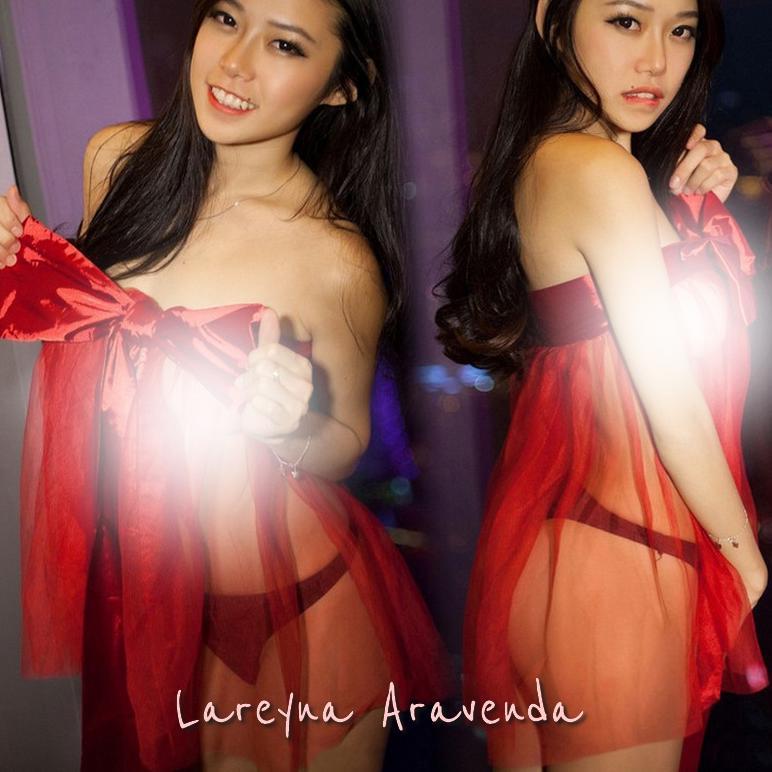 Pakaian Wanita- Lingerie Seksi + Cd Gaun Romantis Malam Pita Kado Terawang Lg384 - Lingerie - Baju D