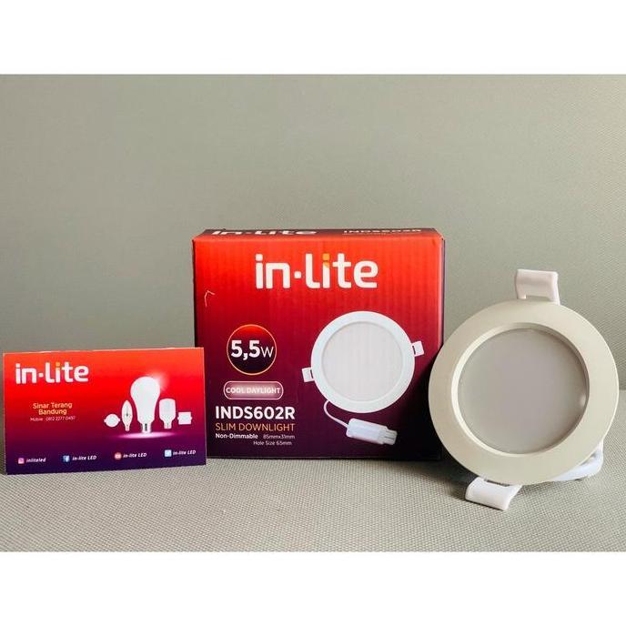 New- LAMPU LED PLAFON INLITE SLIM DOWNLIGHT 5,5W 5,5 WATT -