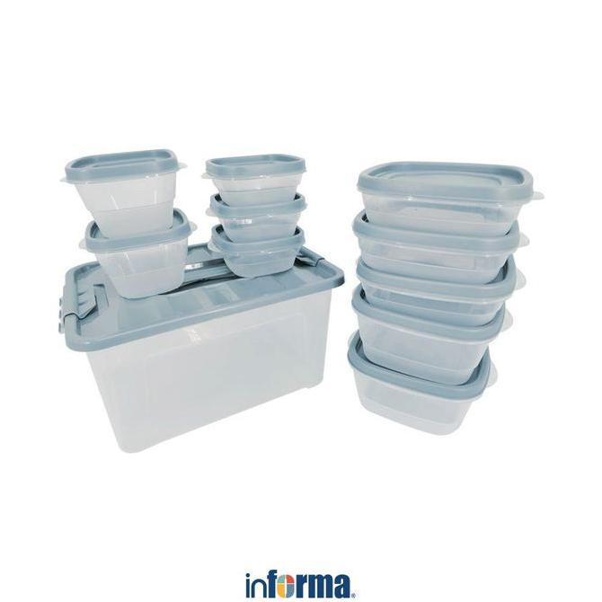 dargeman56 - informa appetite videl set 11 pcs food container abu-abu