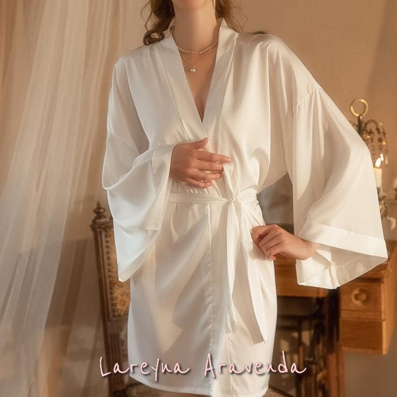 Pakaian Wanita- Set Lingerie Jumbo Kimono Bridesmaid Silky Premium Lg745 - Lingerie - Baju Dinas Mal