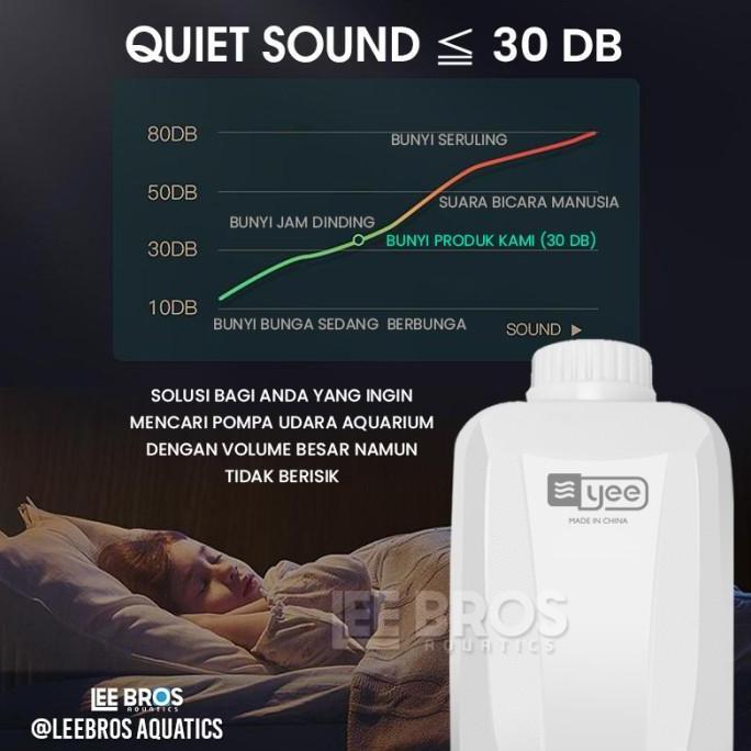 Rambitshop5 - Silent Oxygen Pump Aerator Aquarium Air Pump Hening Tanpa Suara