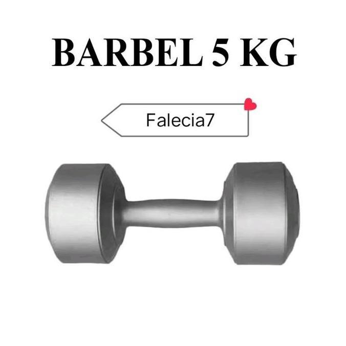 DUMBEL 5KG / BARBEL 5KG / DUMBEL PLASTIK 5KG NS