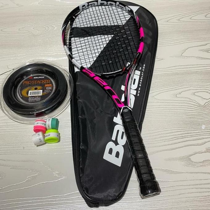 Promo RAKET TENIS BABOLAT PURE AERO PRO DRIVE BLACK FULLSET IMPORT SIAP PAKAI Diskon