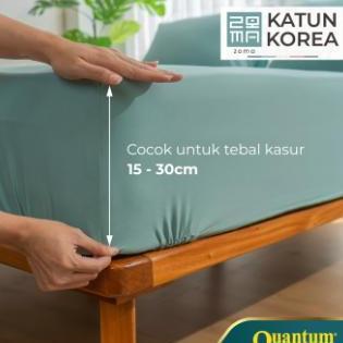 Sprei Katun Korea Zoma by Quantum - Sprei Set Polos Kasur