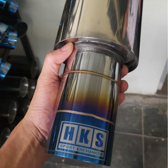 Knalpot Racing Hks Mobil Plong 3 Inch Suara Bass Kering Full Stainless Avanza Xenia Sedan Agya Kijan