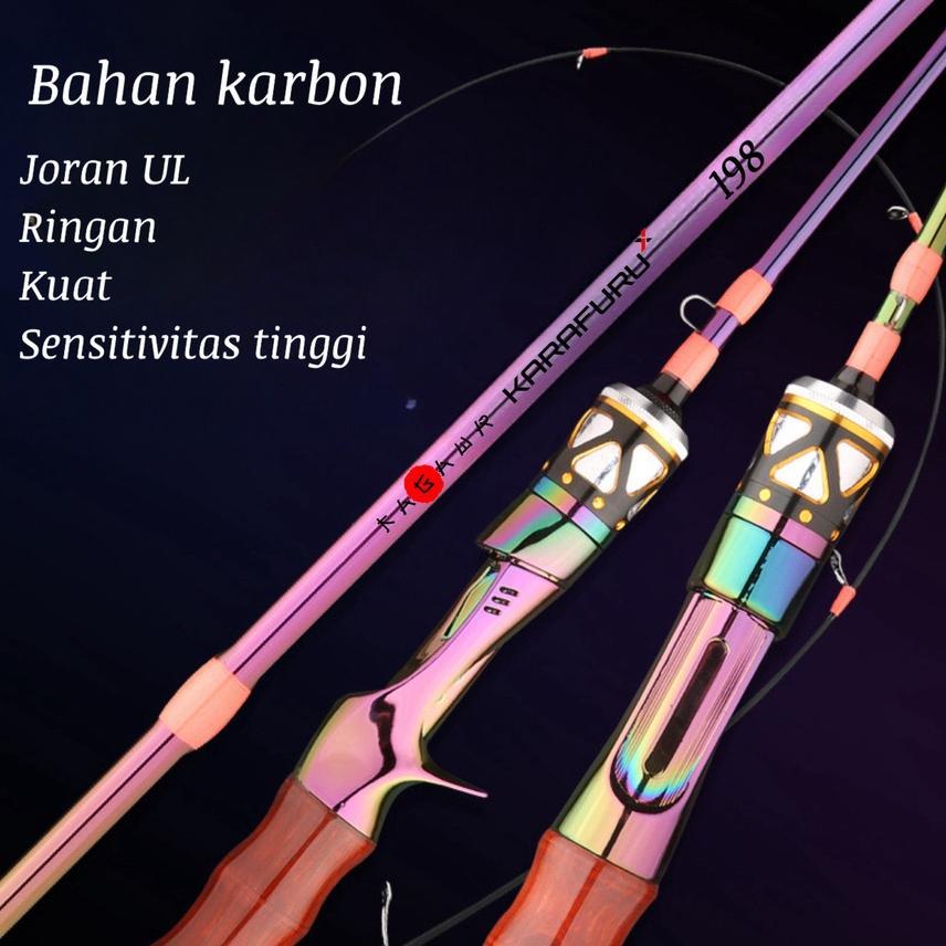 Bisa COD Joran Kagawa Karafuru UL Solid Carbon 198cm powerful fuji Premium