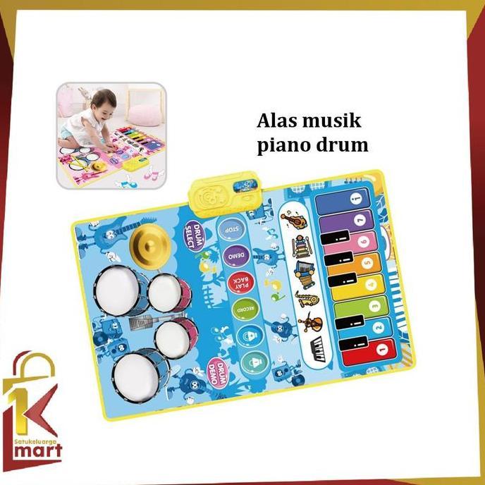 [COD] SM M378 Alat Musik Mainan Anak 2IN1 Piano Drum Bersuara IRF