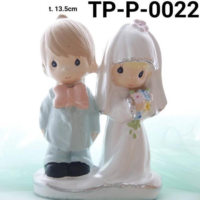 Miliki Tp-P-0022 Cake Topper Hiasan Kue Patung Pengantin Precious Moment