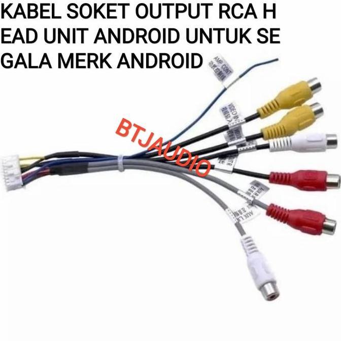 Promo SOKET OUTPUT RCA HEAD UNIT ANDROID UNIVERSAL UNTUK SEGALA MERK ANDROID Diskon