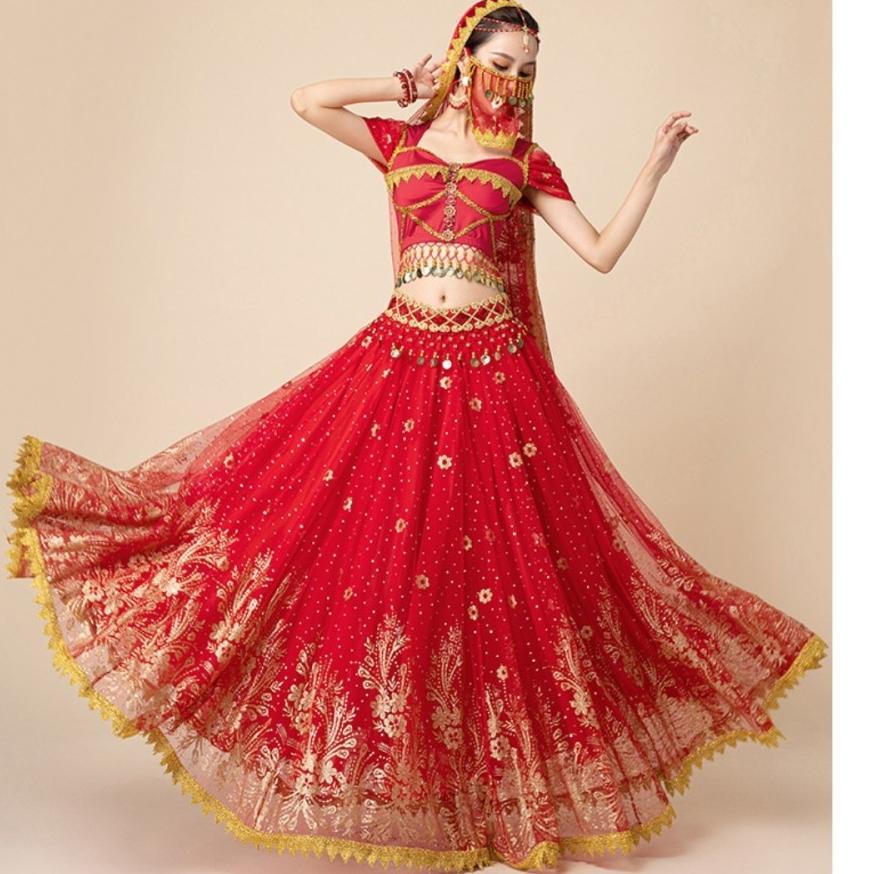 Indian Belly Dance Middle East Arab Dancing Costume Adult Woman Wanita Promo
