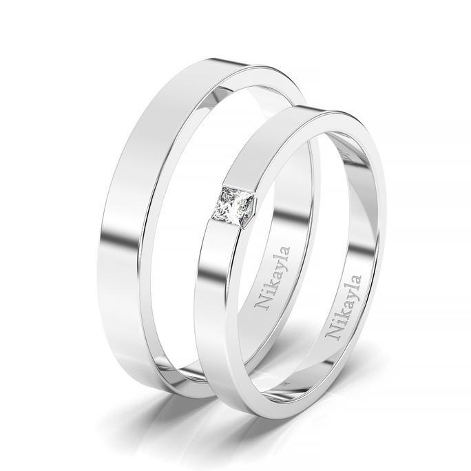 Nikayla jewelry - Cincin Couple Perak Murni Elegant