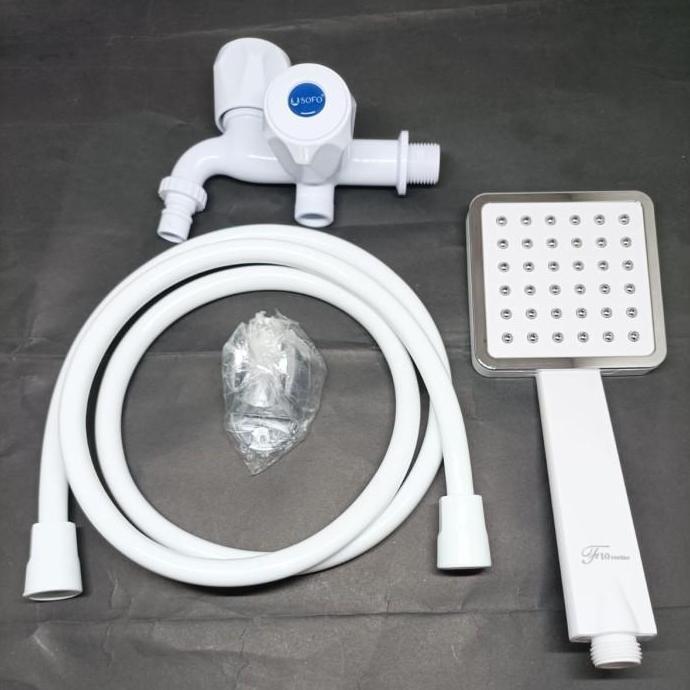 SHOWER MANDI PVC SET KRAN CABANG/HAND SHOWER MANDI SET KRAN DOUBLE