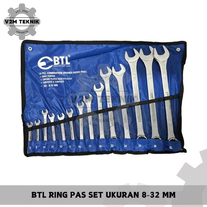 Kunci Ring Pas 8-32 Mm / Ring Pas Serbaguna Set 14 Pcs / Ring Pas Key
