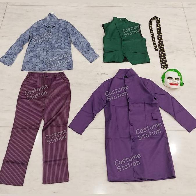 Kostum Joker / Costume Supervillain Batman DC Clown Badut dewasa