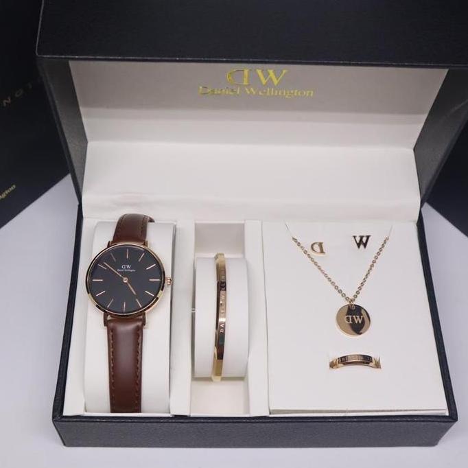 Jam tangan wanita analog paket kado ulang tahun