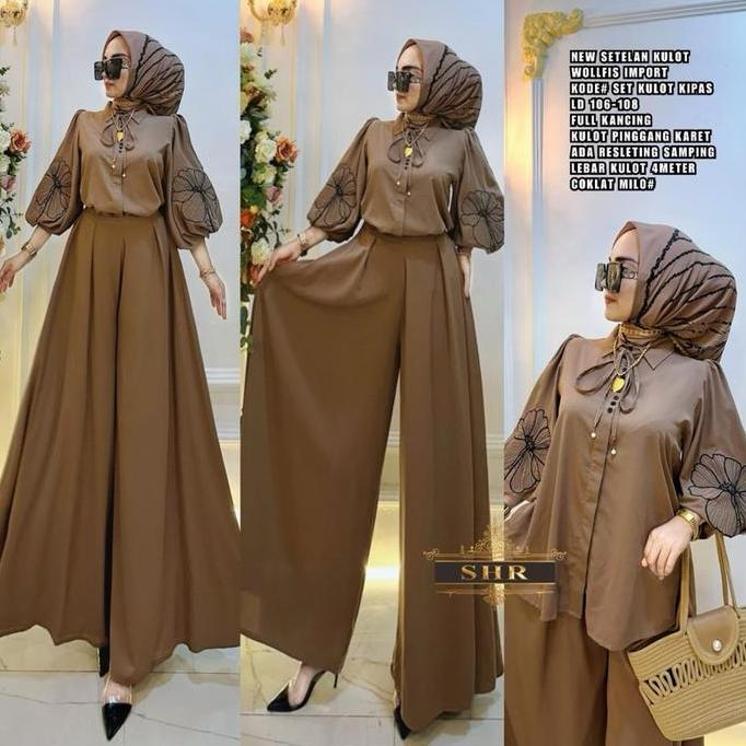 NEW SET KULOT WOLFIS IMPORT SET KULOT KEKINIAN ELEGAN BY SHR