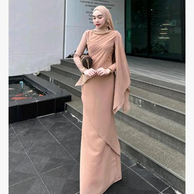 Lily Dress gaun gamis wanita Terbaru Casual Brokat Gaun Maxi Wanita Panjang Gamis Pesta Ceruty