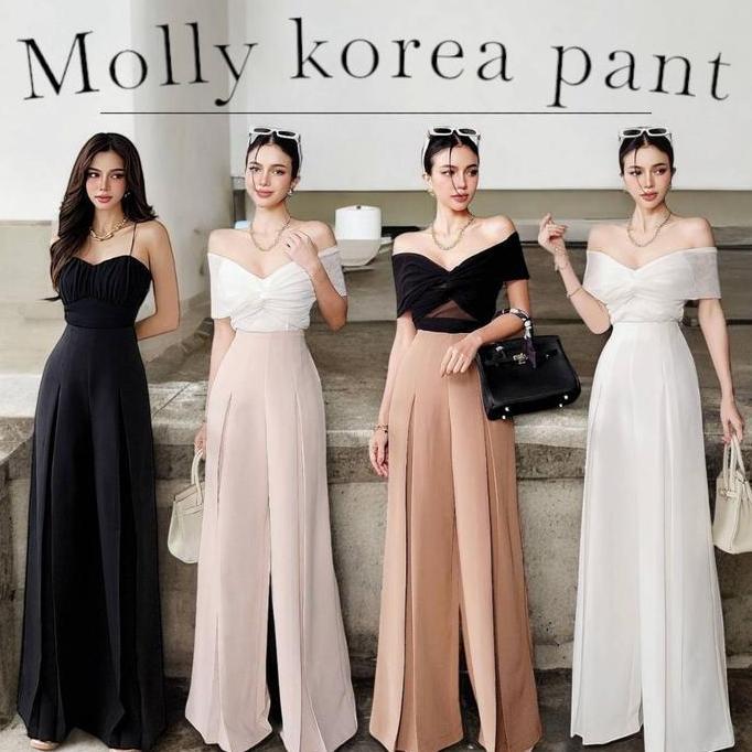 [MAYA]CELANA CULLOTE HW MOLLY PANTS Kulot  Panjang Wanita Casual Import Bangkok