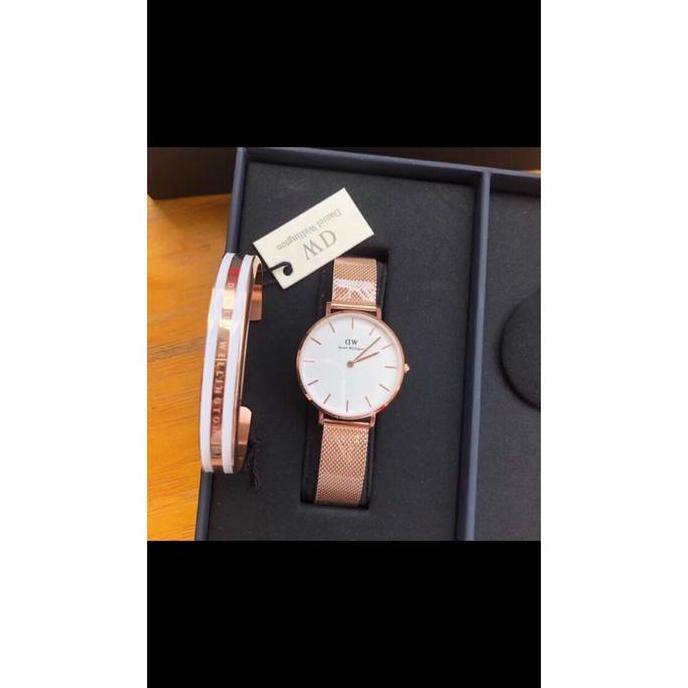 SET DW MELROSE DIAL WHITE + NEW BRACELET