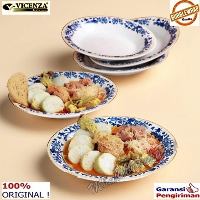 Piring Makan Piring Keramik Piring Makan Keramik Piring Lontong Motif Per 6 Pc 9,25 Inch Vicenza SNI
