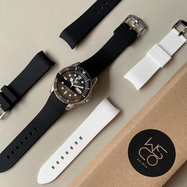 Rubber Curved Strap Tali Jam Karet Curved End