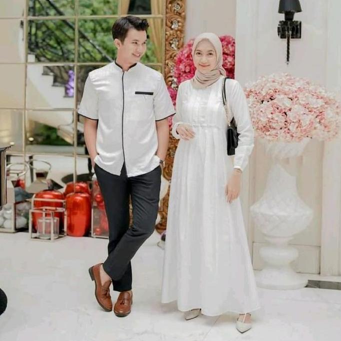 Gamis pasangan/Baju pasangan lebaran/Couple lebaran terbaru/Baju copel terbaru/Baju pasangan Lebaran