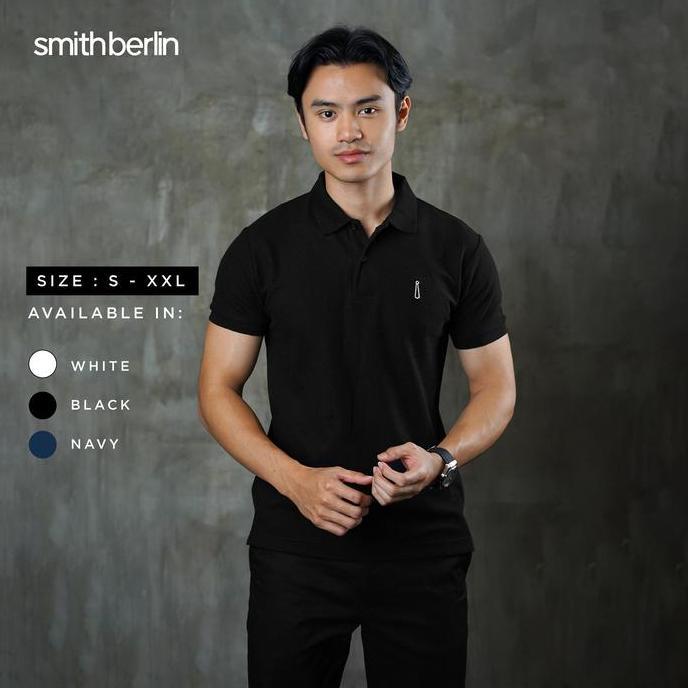 Smith Berlin Pedro Polo Slim Fit Katun Pria - Kaos Polo Kerah Lengan Pendek Casual