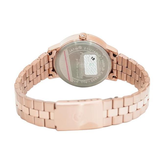 Jam Tangan Wanita Alexandre Christie Primo Steel AC 1007 LDBRGLN Rose Dial Rose Gold Stainless Steel