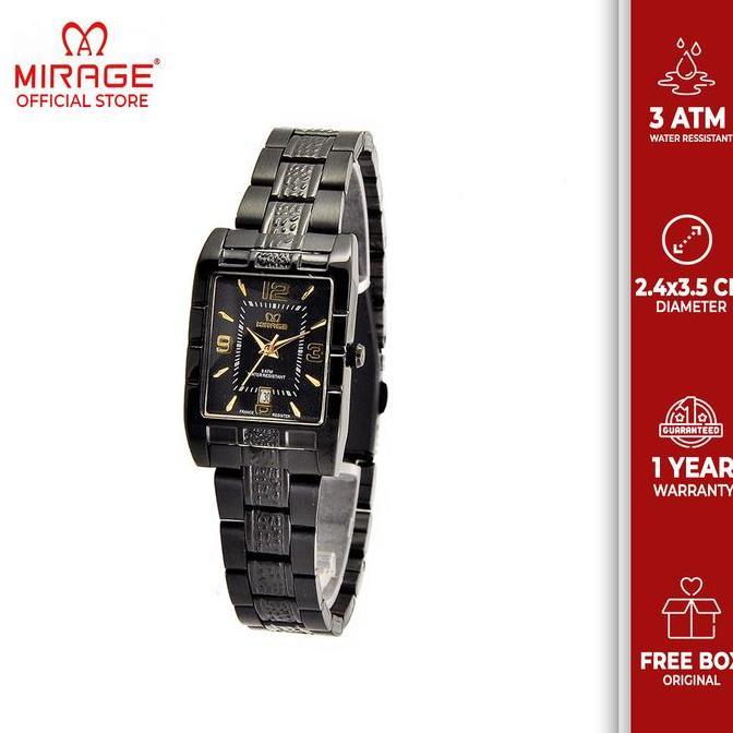 Jam Tangan Wanita Mirage Anti Air 8461L Full Black