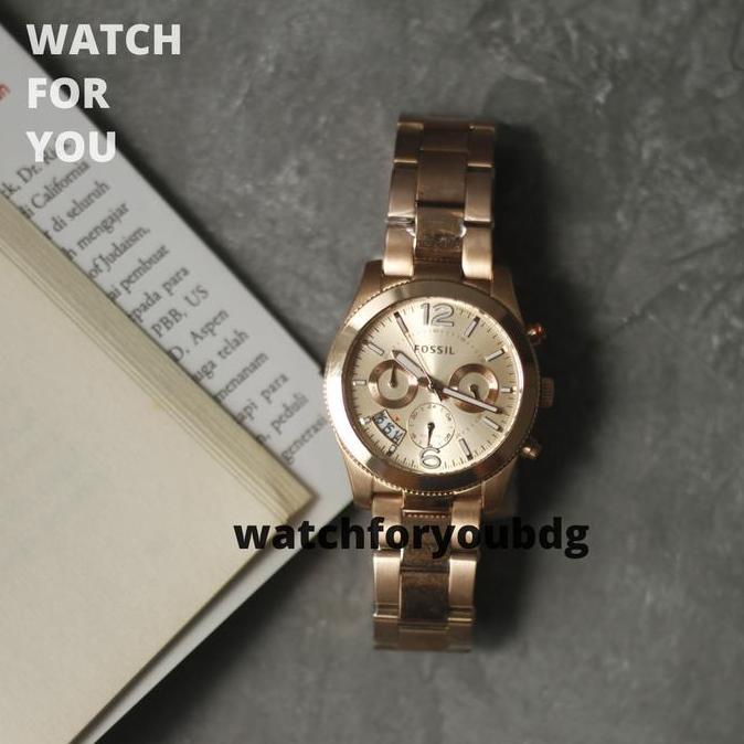 Jam Tangan Wanita ES 3885 Orinal Arloji ES3885 Rose Gold + Box WFY