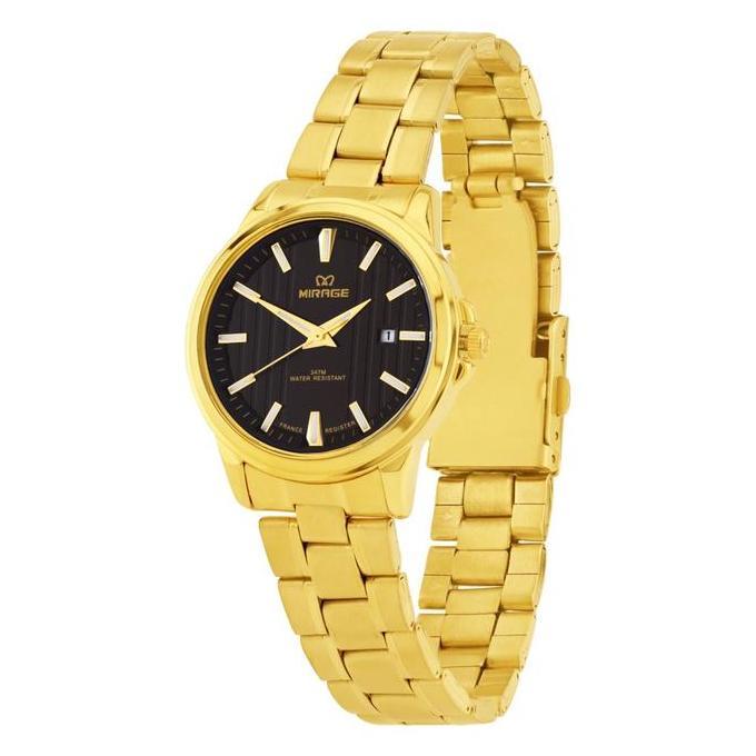 Mirage Watch - Jam Tangan Wanita Orinal Mewah Elegant 8839 L Gold Emas Anti Karat