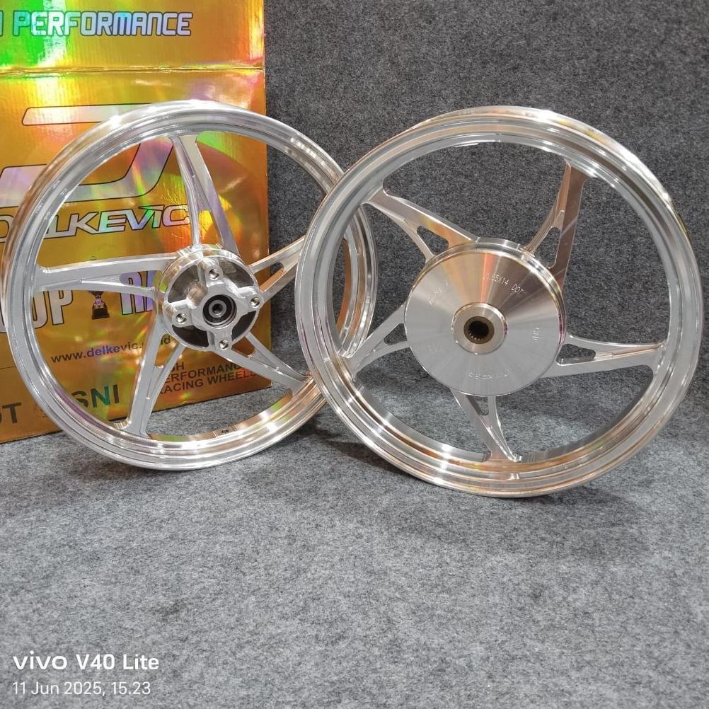 Velg Velk pelek Racing Bintang Delkevic DND X5 185 215 ring 14 CNC Vario 110 125  KZR Led new old 15