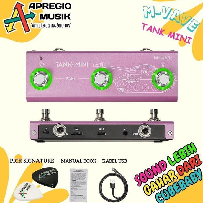 MVAVE M-VAVE TANK MINI MULTI EFFECT GITAR DAN BASS PEDALS LEBIH GAHAR DARI CUBEBABY GITAR ELEKTRIK O