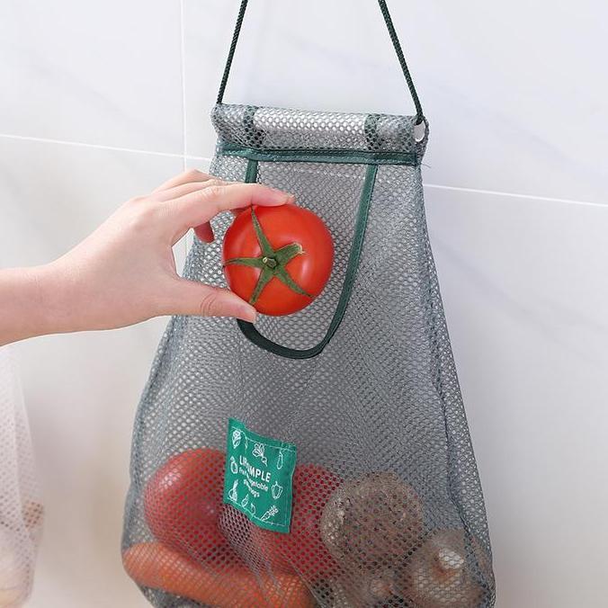 jaring bawang gantung/tas jaring serbaguna gantung