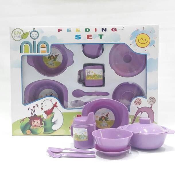 FEEDING SET NIA BESAR - PERALATAN SET MAKAN BAYI BESAR MURAH